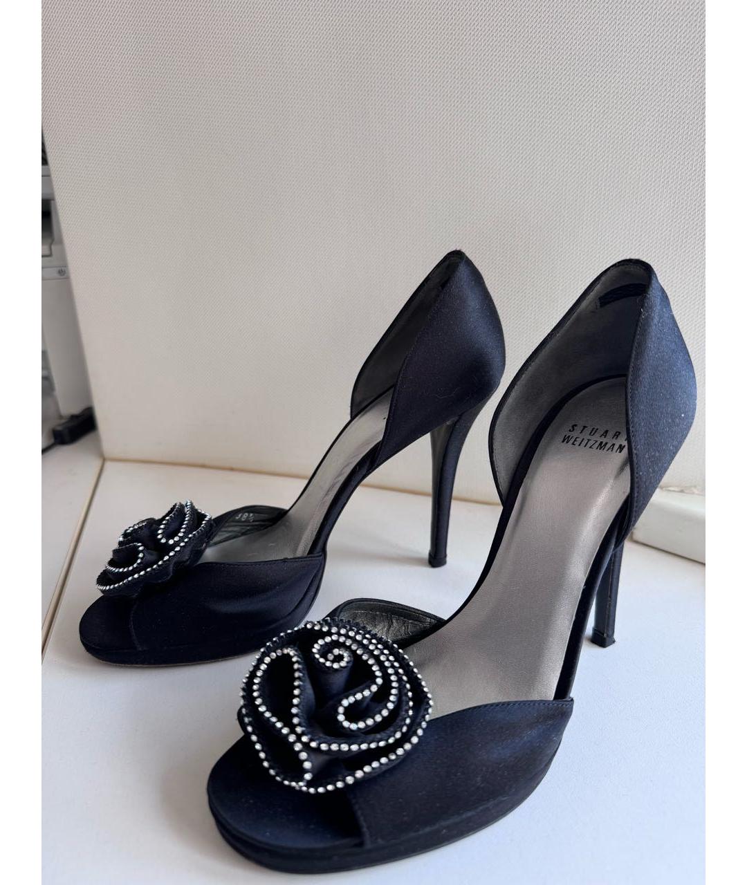 STUART WEITZMAN Черные текстильные туфли, фото 7