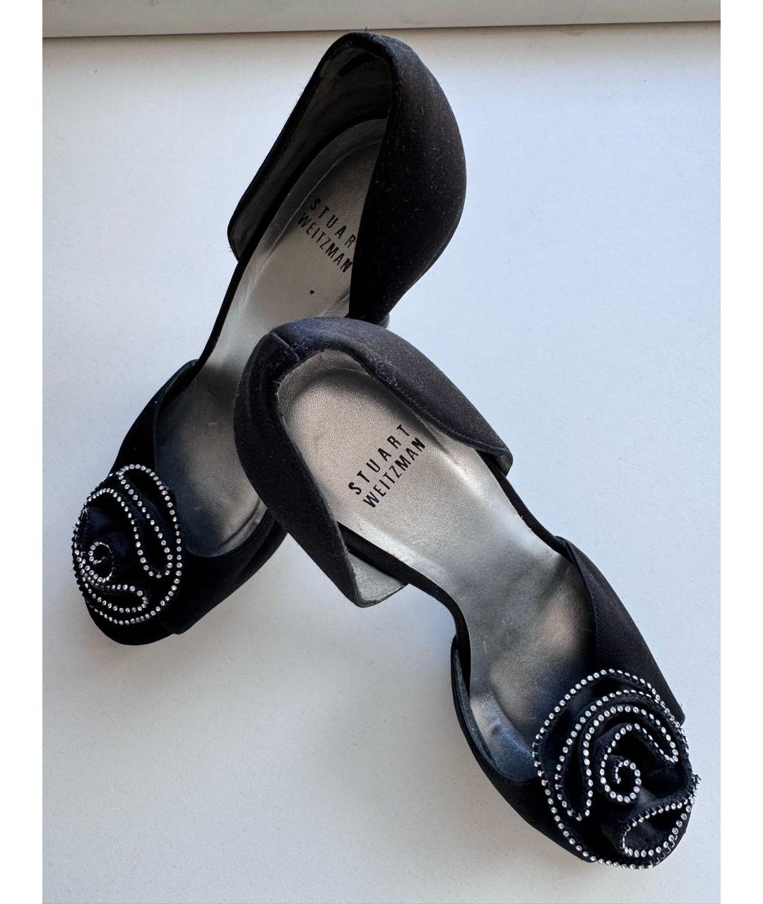 STUART WEITZMAN Черные текстильные туфли, фото 5