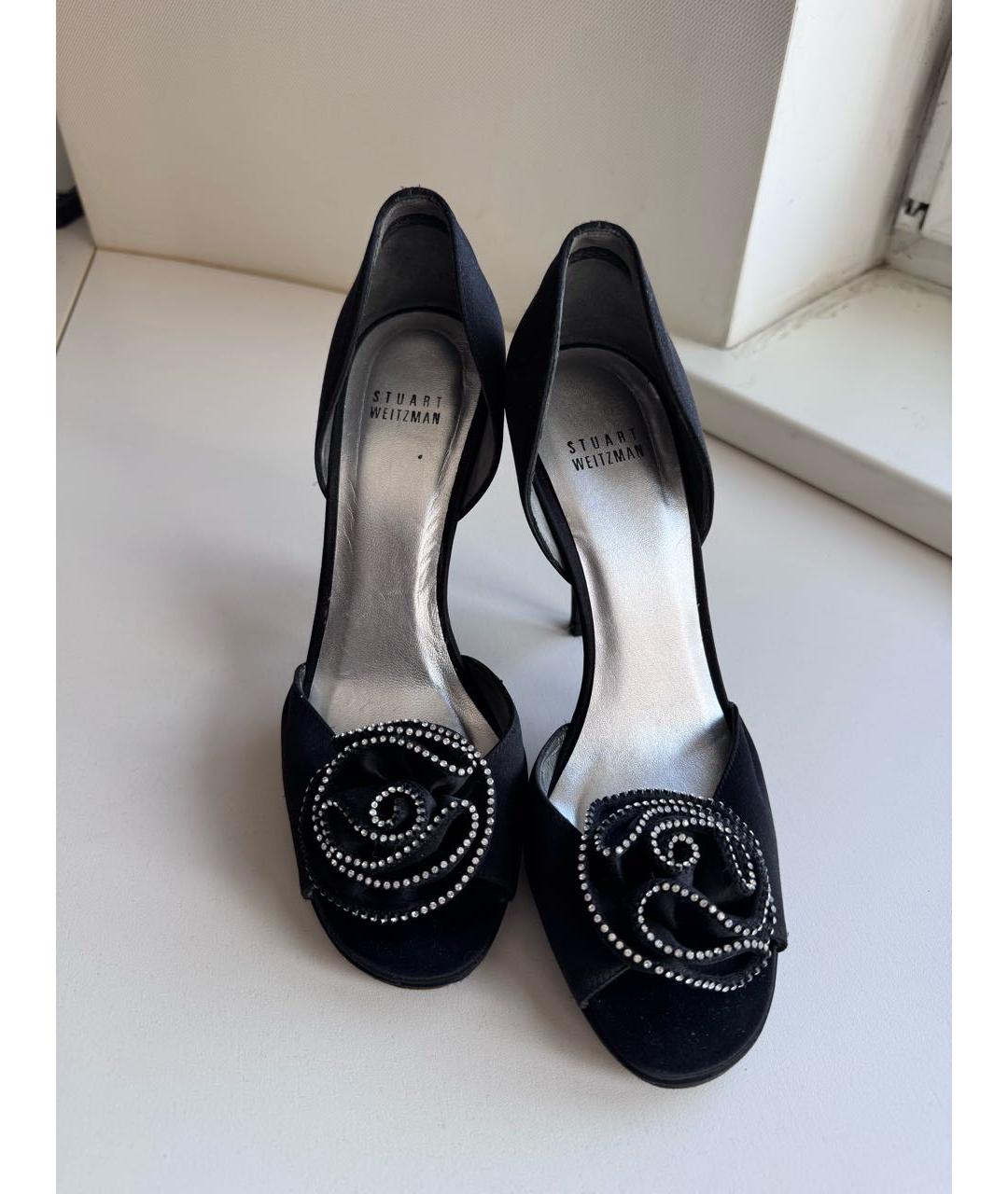 STUART WEITZMAN Черные текстильные туфли, фото 2