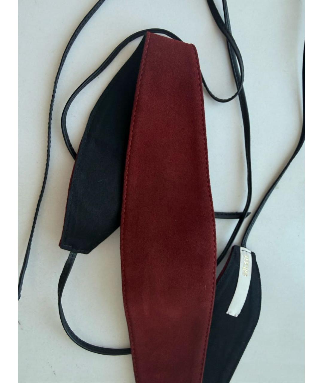 MAJE Бордовый замшевый ремень, фото 3