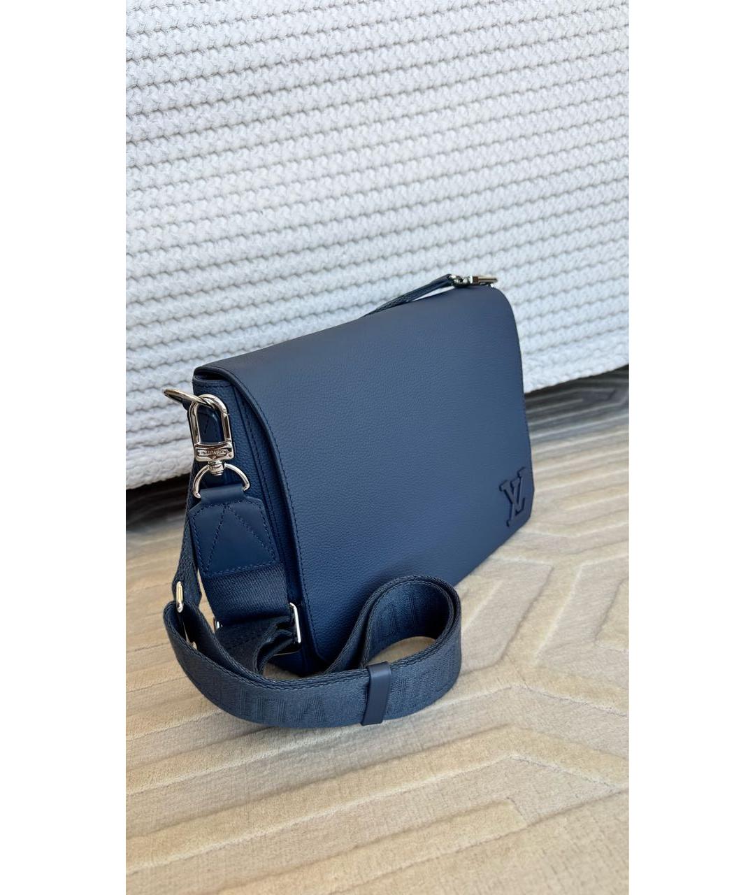 LOUIS VUITTON Синяя кожаная сумка на плечо, фото 2