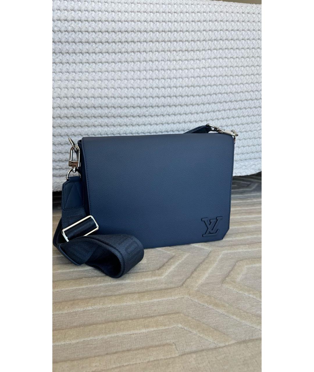 LOUIS VUITTON Синяя кожаная сумка на плечо, фото 8