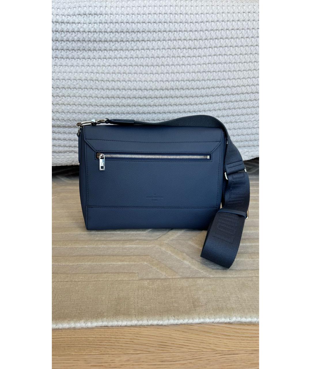 LOUIS VUITTON Синяя кожаная сумка на плечо, фото 3