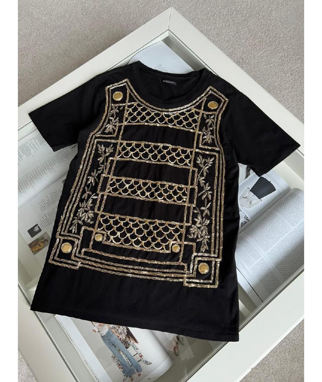 BALMAIN Черная футболка, фото 8