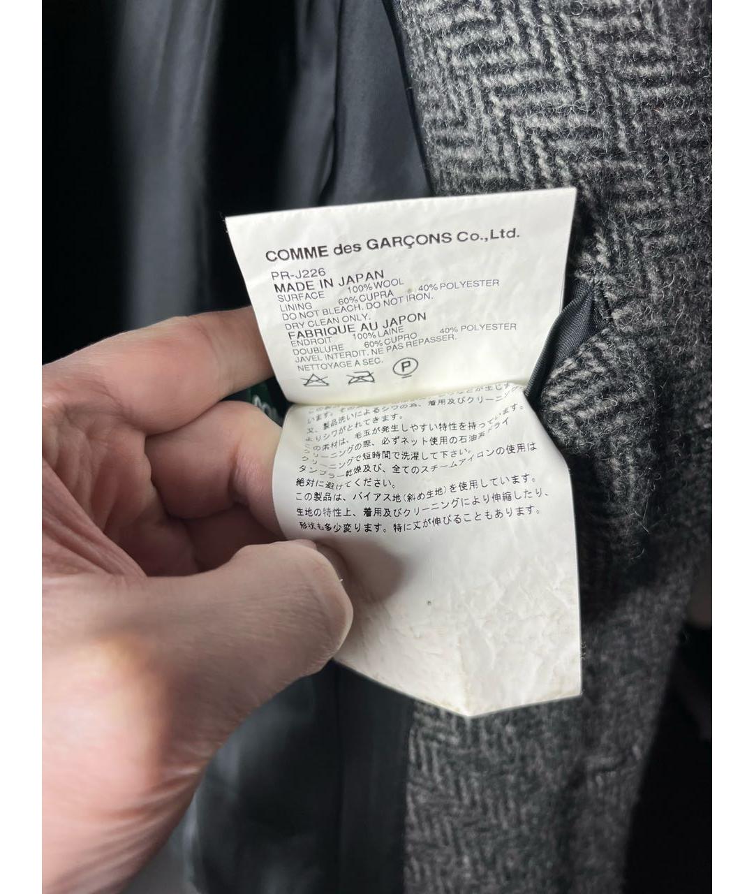 COMME DES GARÇONS HOMME PLUS Серый шерстяной пиджак, фото 8