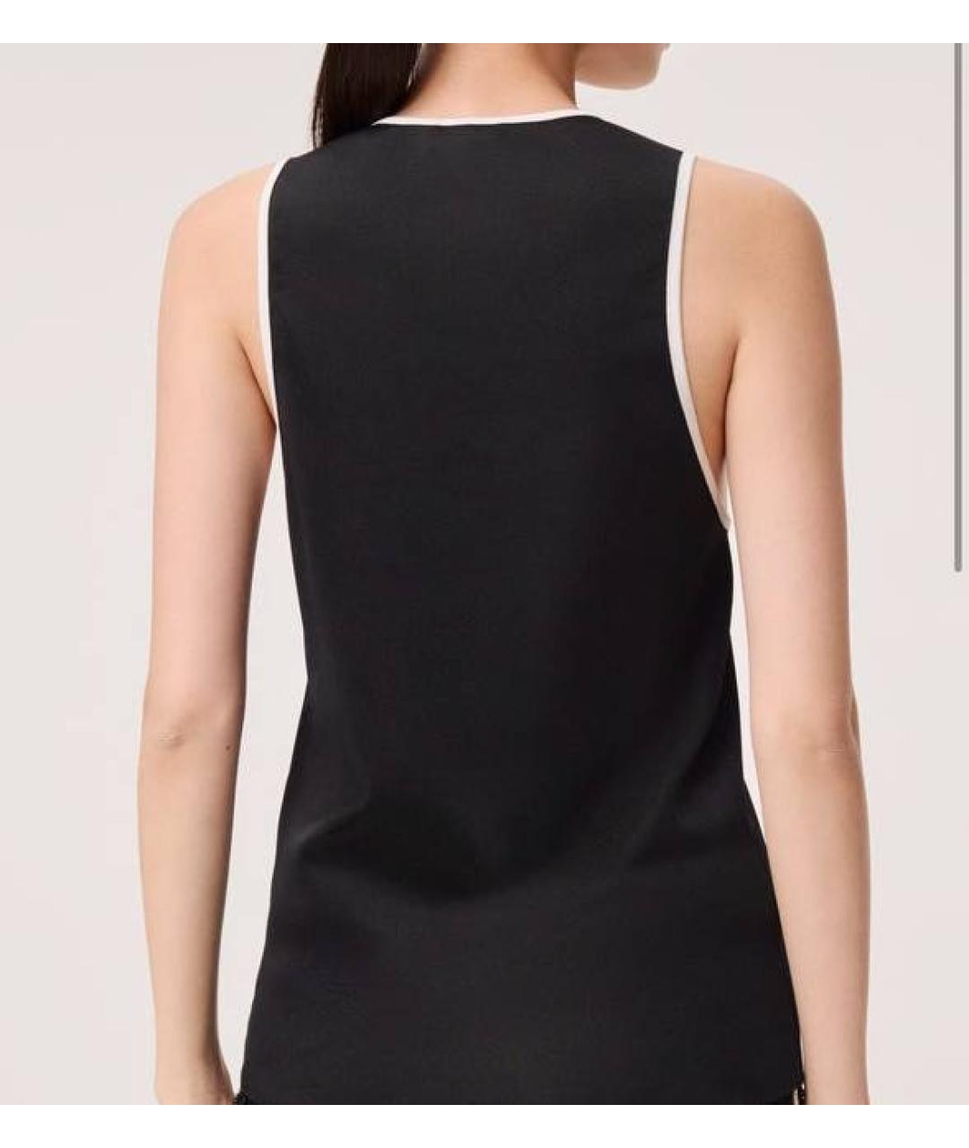 CHANEL Черная шелковая майка, фото 2