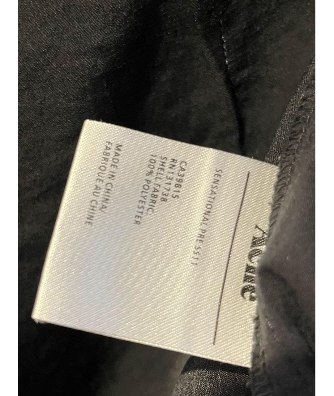 ACNE STUDIOS Черные полиэстеровые брюки узкие, фото 5