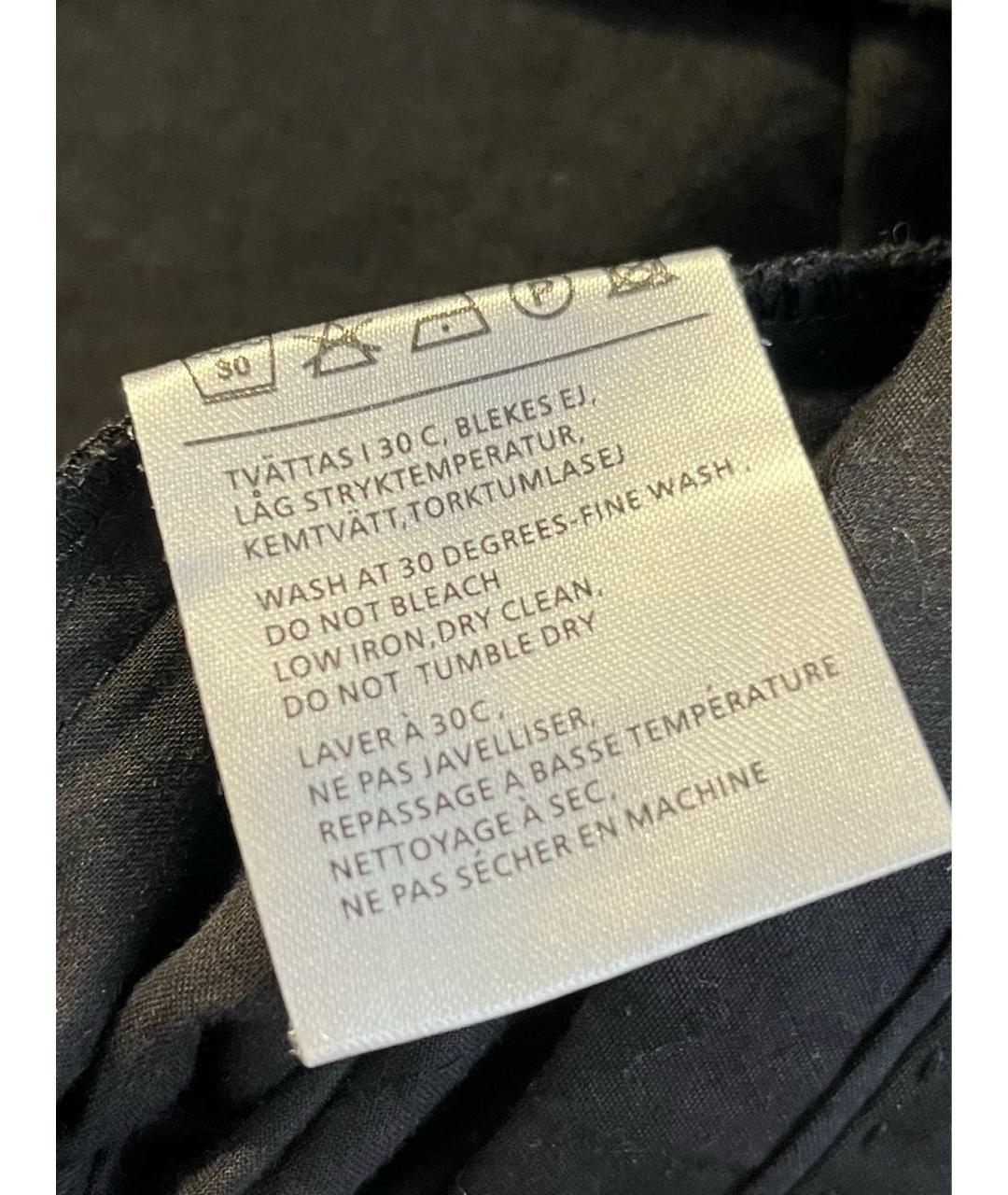 ACNE STUDIOS Черные полиэстеровые брюки узкие, фото 6