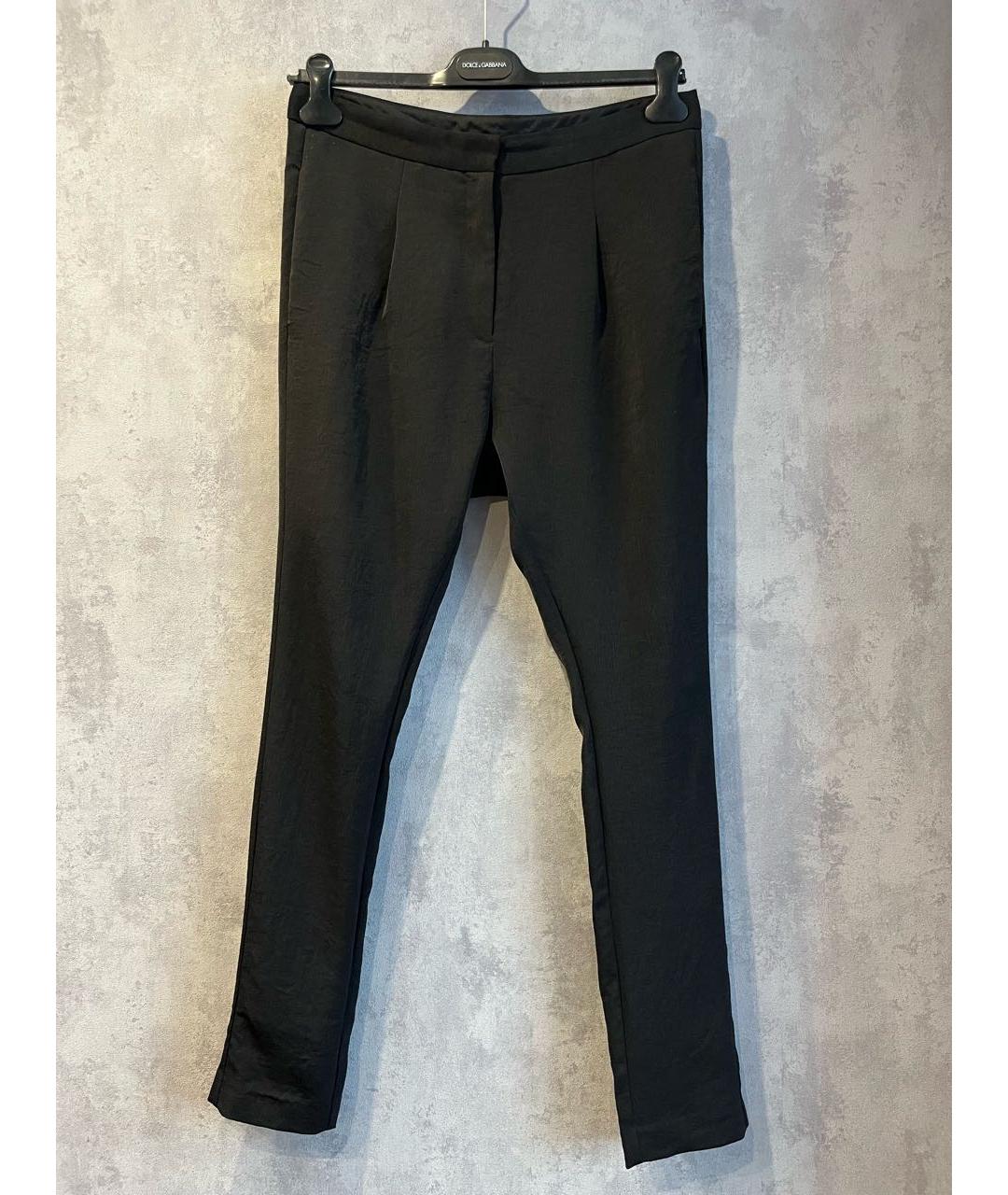 ACNE STUDIOS Черные полиэстеровые брюки узкие, фото 7