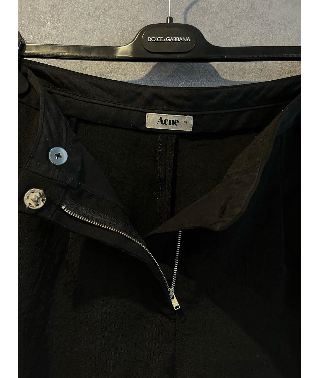 ACNE STUDIOS Черные полиэстеровые брюки узкие, фото 3