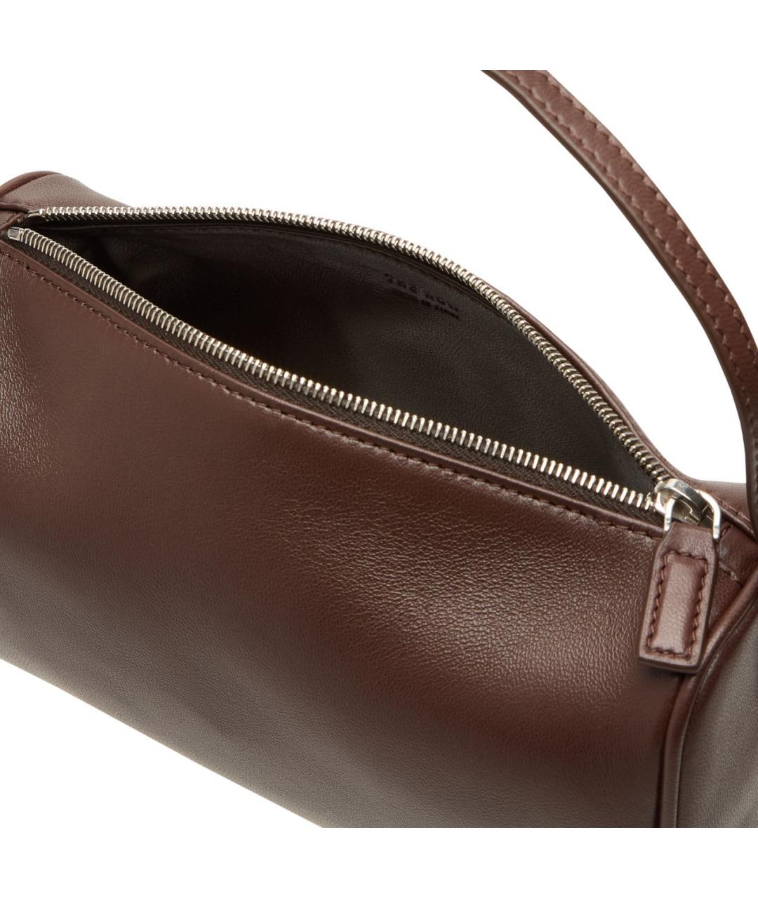 THE ROW Коричневая кожаная сумка с короткими ручками, фото 4
