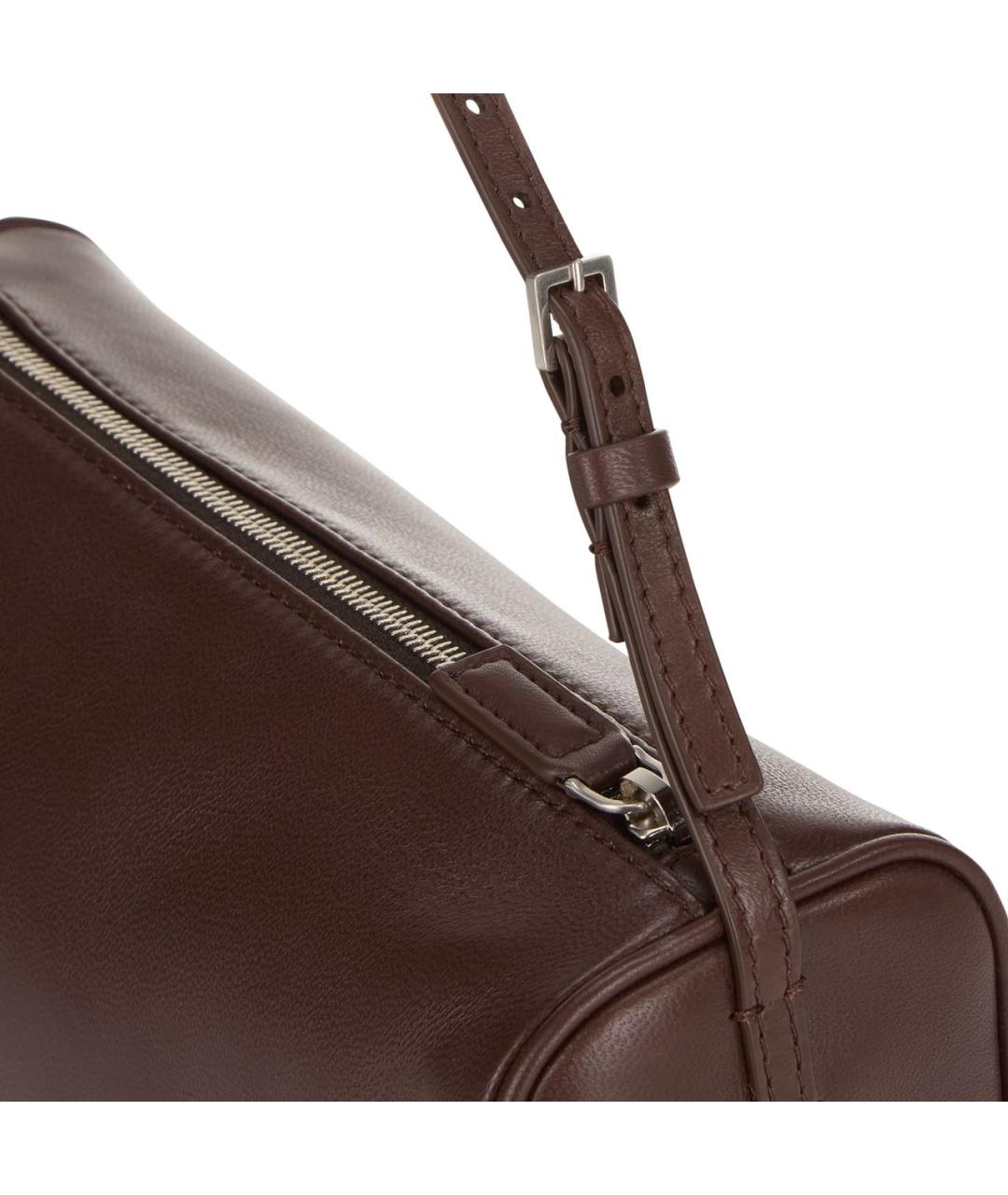 THE ROW Коричневая кожаная сумка с короткими ручками, фото 5