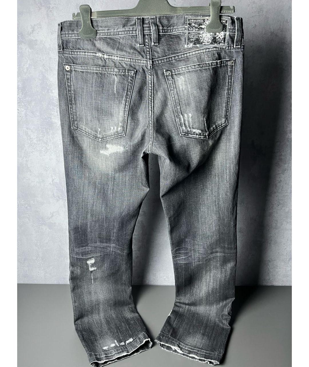 DOLCE&GABBANA Серые хлопковые прямые джинсы, фото 6