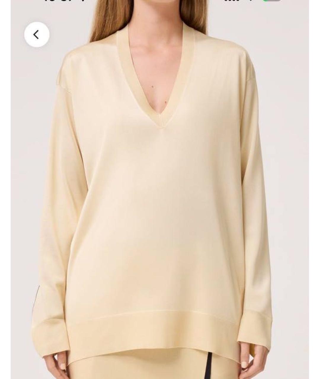 CHANEL Бежевый шелковый кардиган, фото 3