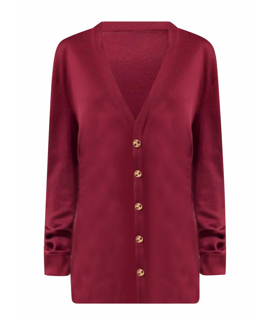 CHANEL Бордовый шелковый кардиган, фото 1