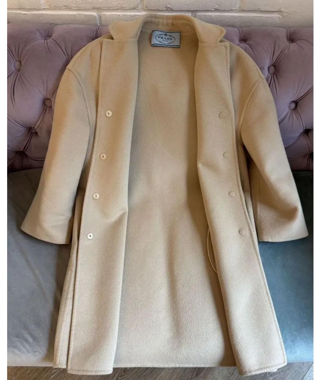 PRADA Бежевое кашемировое пальто, фото 2