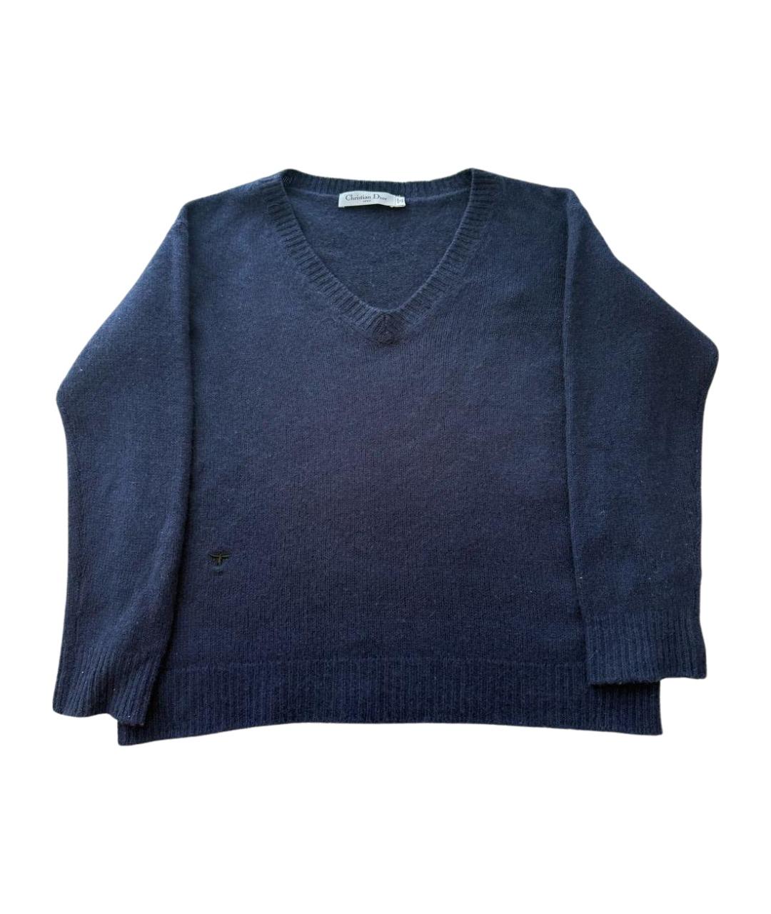 CHRISTIAN DIOR Темно-синий кашемировый джемпер / свитер, фото 1