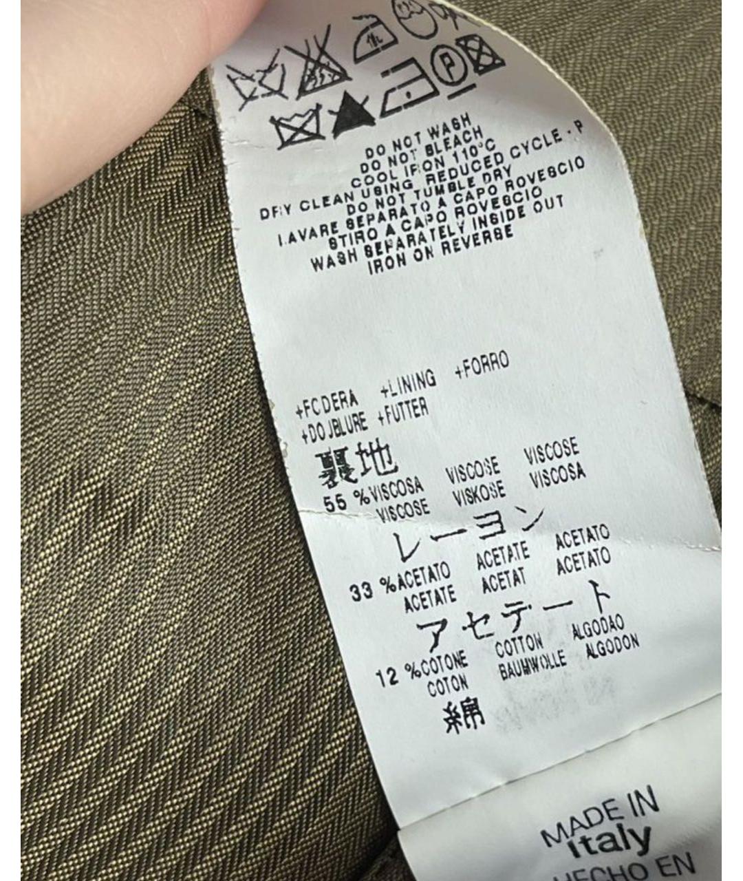 ALEXANDER MCQUEEN Хаки шерстяное пальто, фото 4