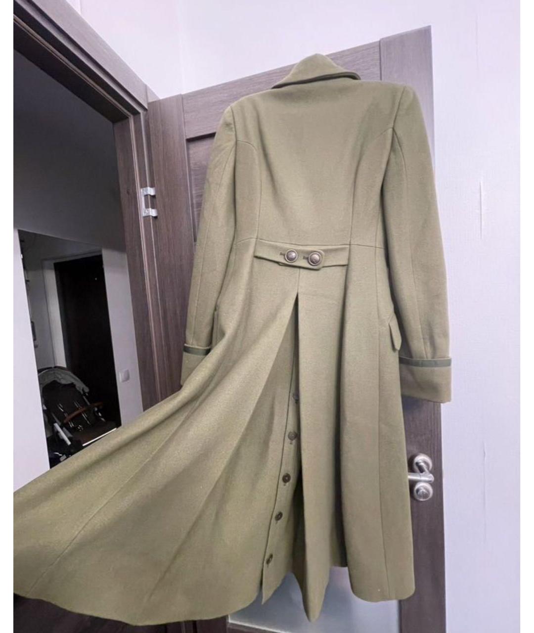 ALEXANDER MCQUEEN Хаки шерстяное пальто, фото 2