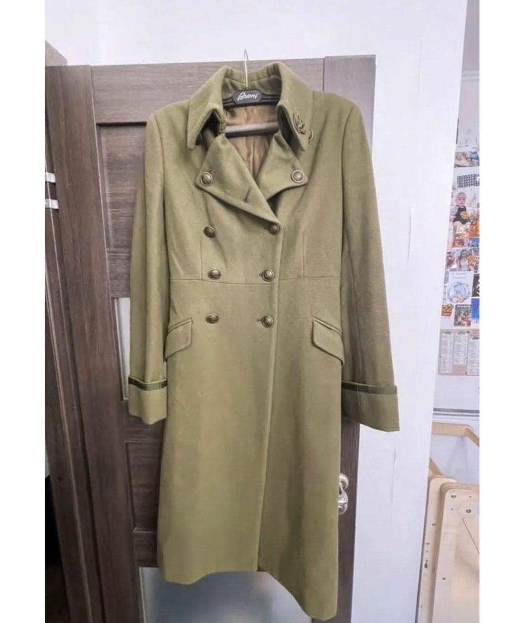 ALEXANDER MCQUEEN Хаки шерстяное пальто, фото 6