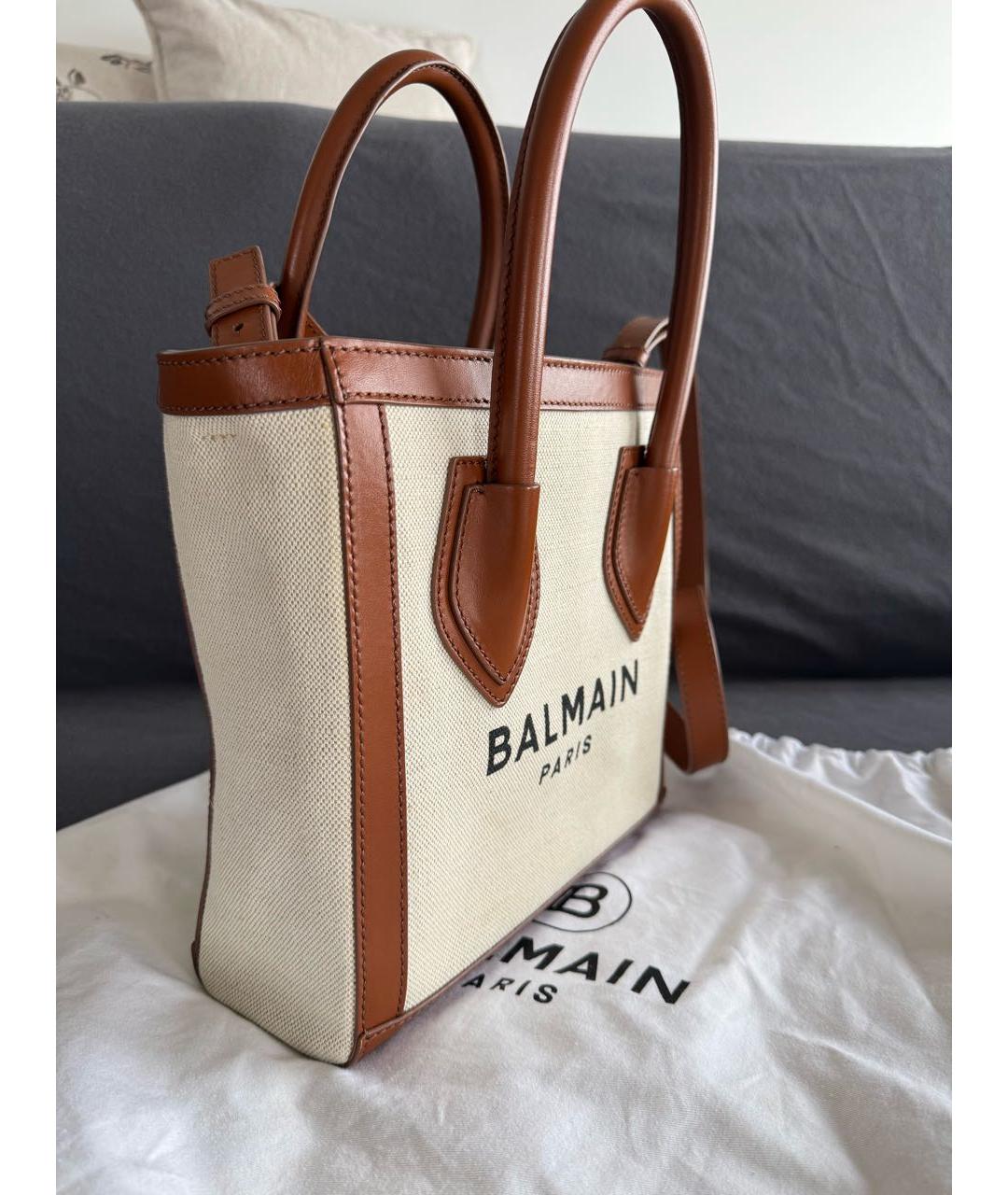 BALMAIN Бежевая сумка тоут, фото 2