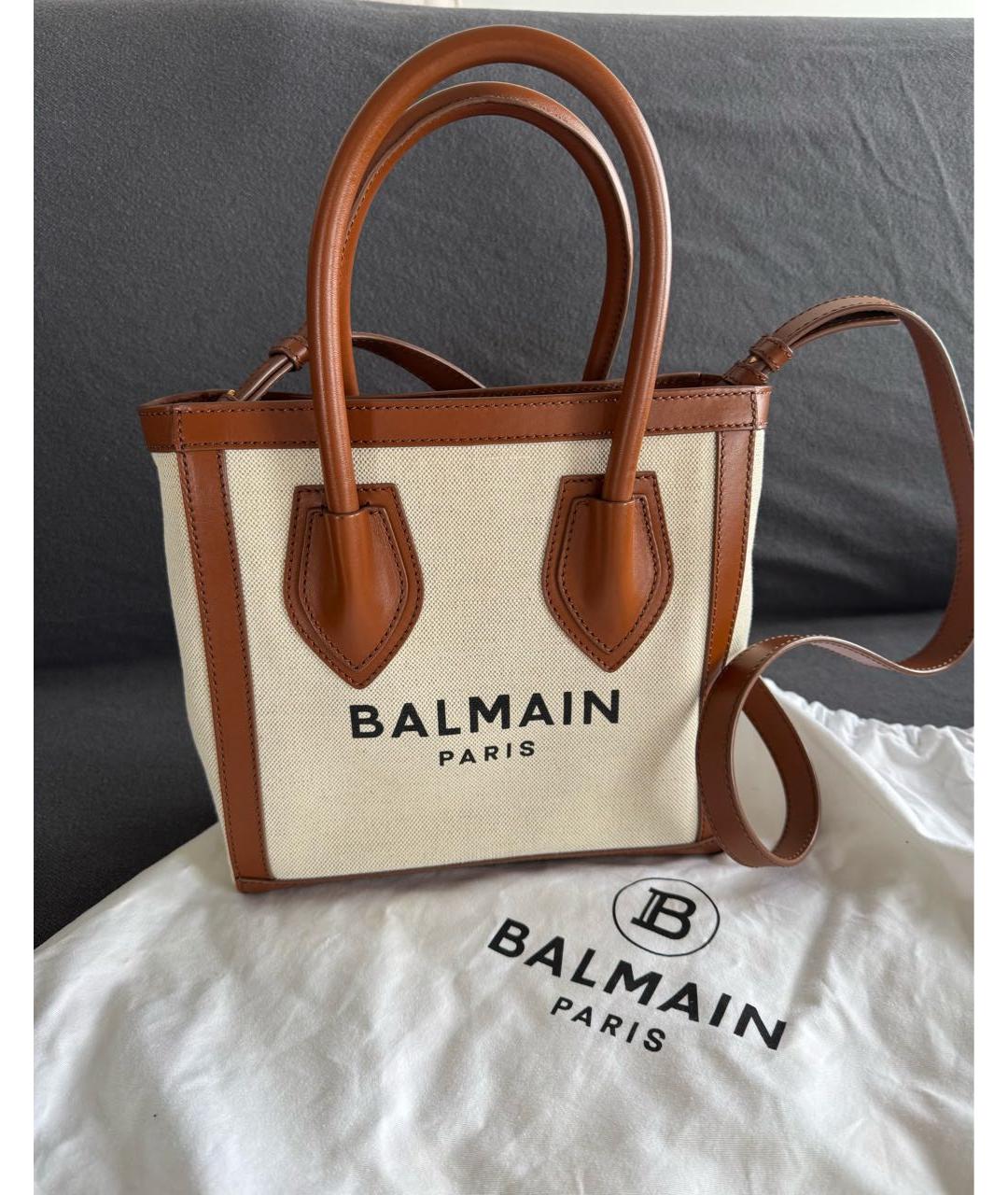 BALMAIN Бежевая сумка тоут, фото 7
