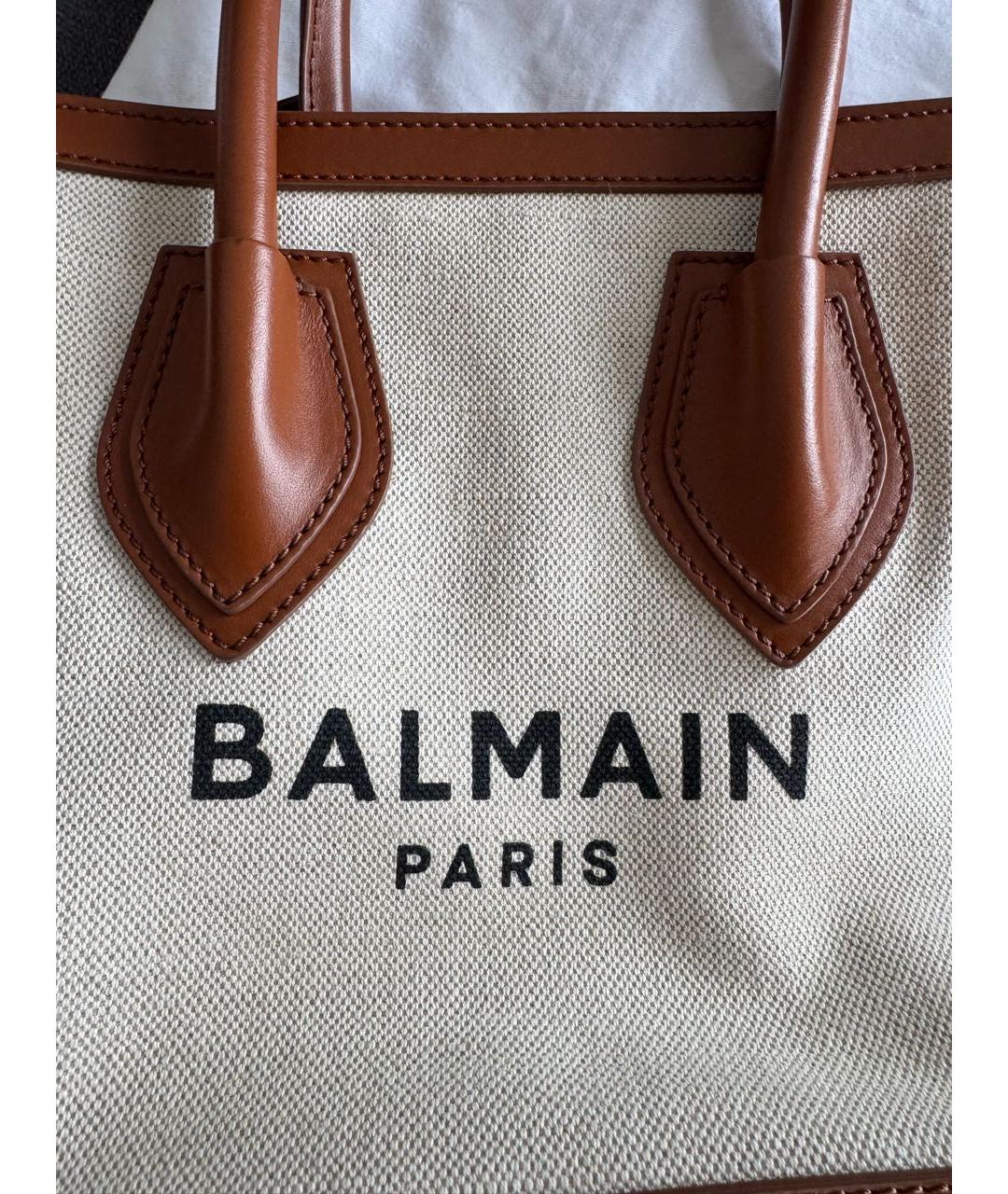 BALMAIN Бежевая сумка тоут, фото 4