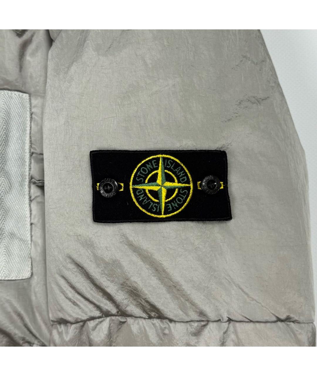 STONE ISLAND Серебрянный пуховик, фото 4