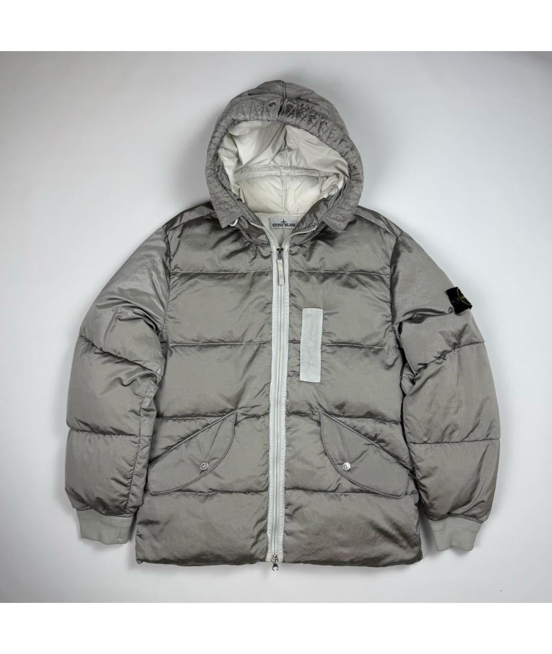 STONE ISLAND Серебрянный пуховик, фото 6