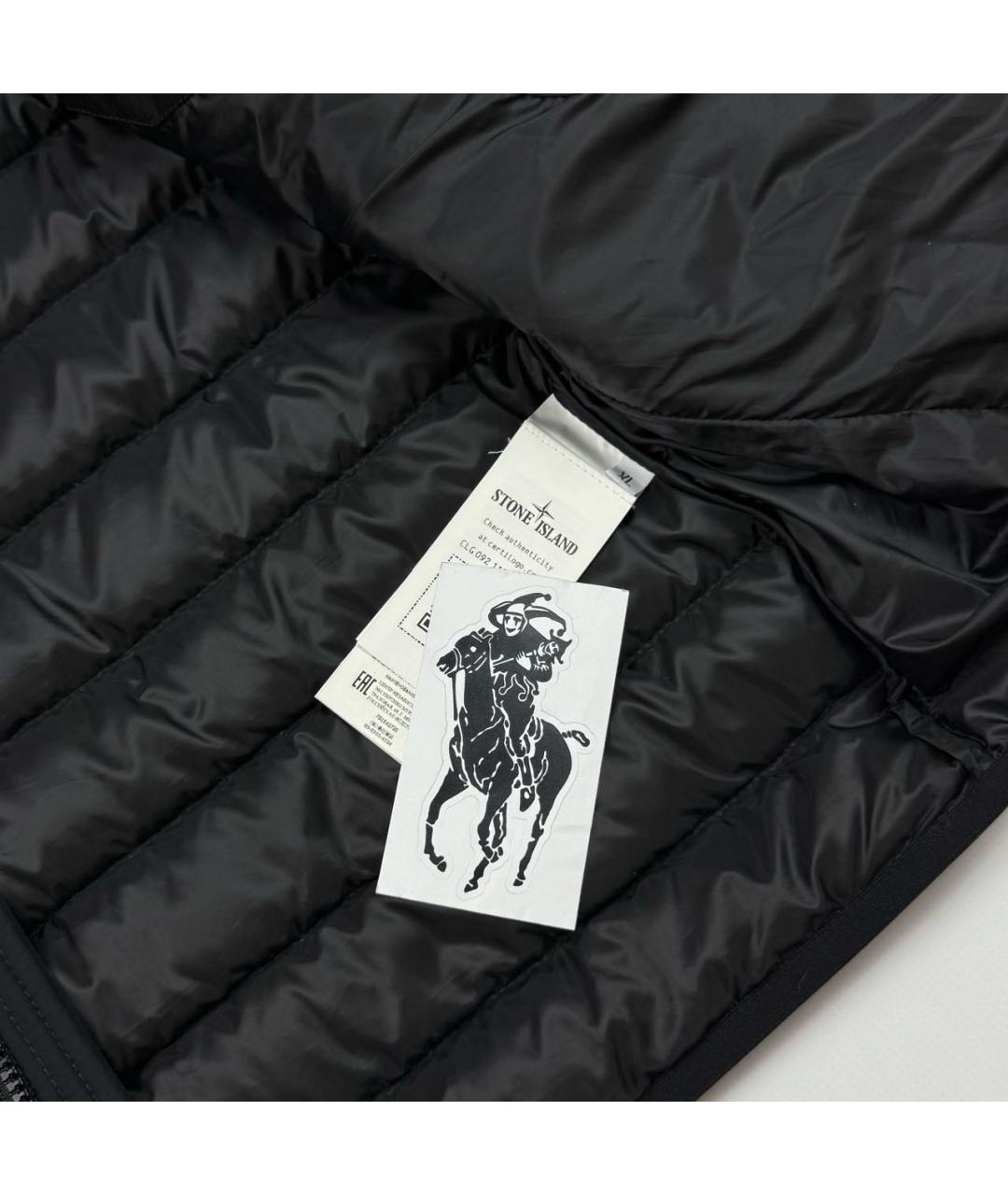 STONE ISLAND Темно-синий пуховик, фото 5
