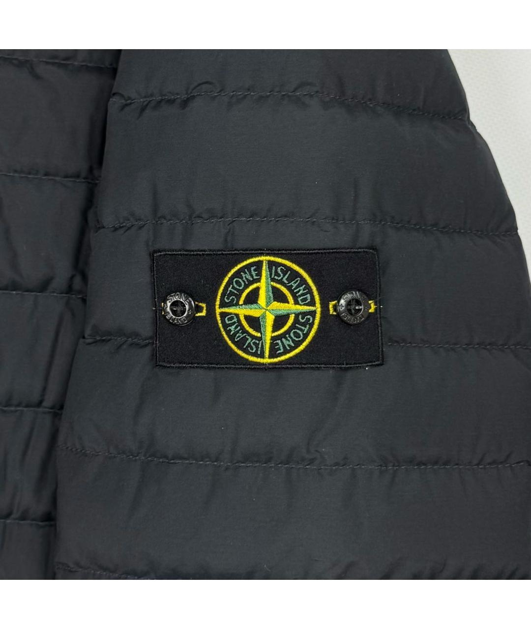 STONE ISLAND Темно-синий пуховик, фото 4