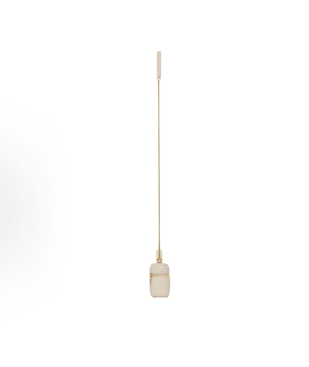 SAINT LAURENT Белая кожаная сумка с короткими ручками, фото 3