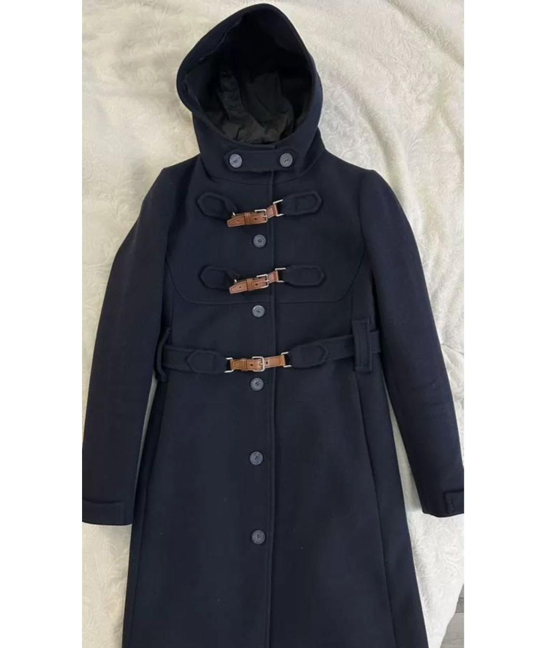 PRADA Темно-синее шерстяное пальто, фото 6
