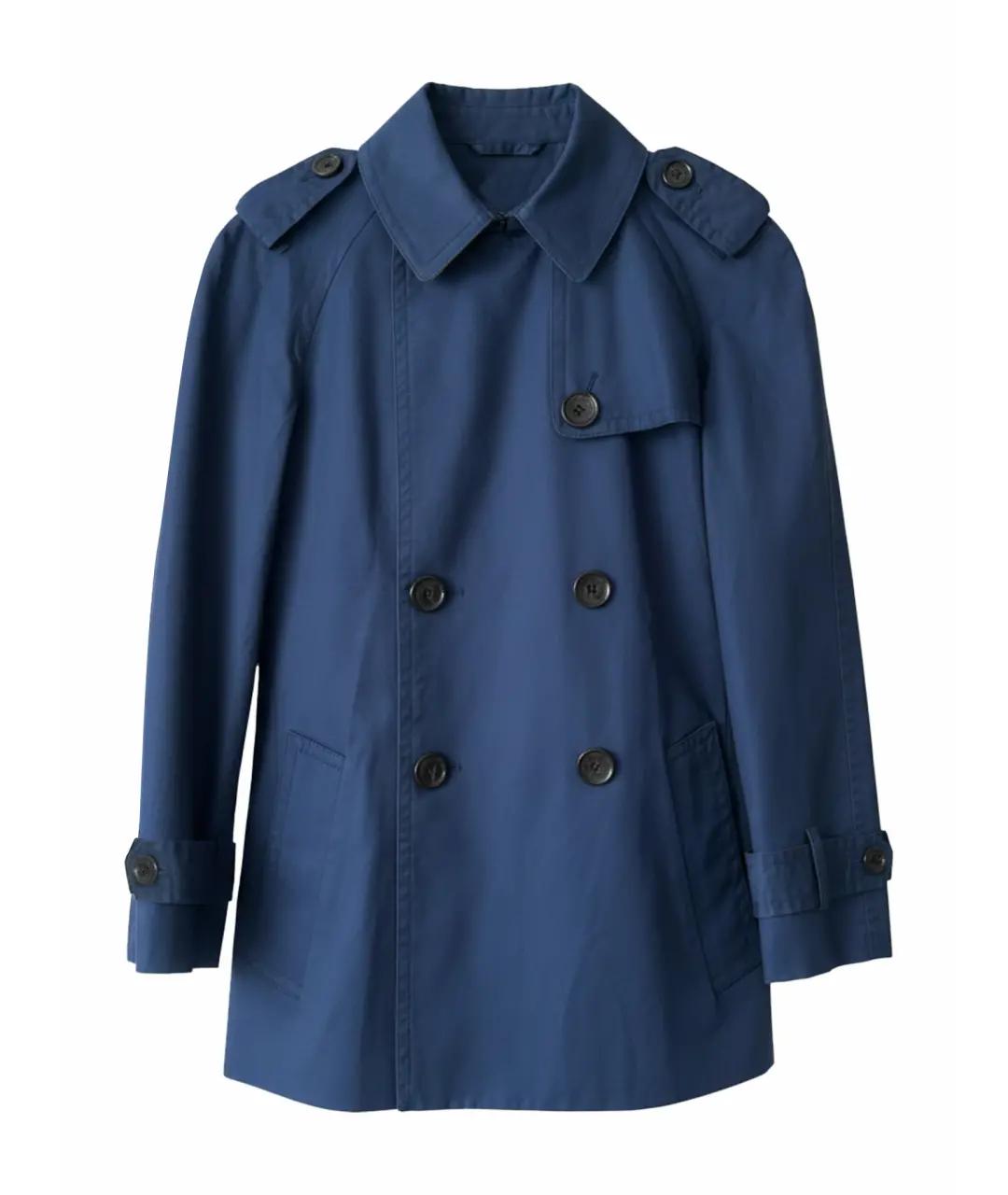 COACH Темно-синий полиэстеровый тренч/плащ, фото 1