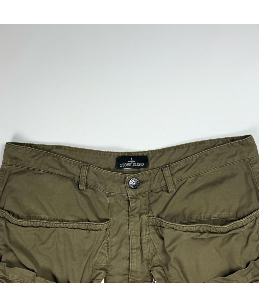 STONE ISLAND SHADOW PROJECT Хаки хлопковые шорты, фото 3