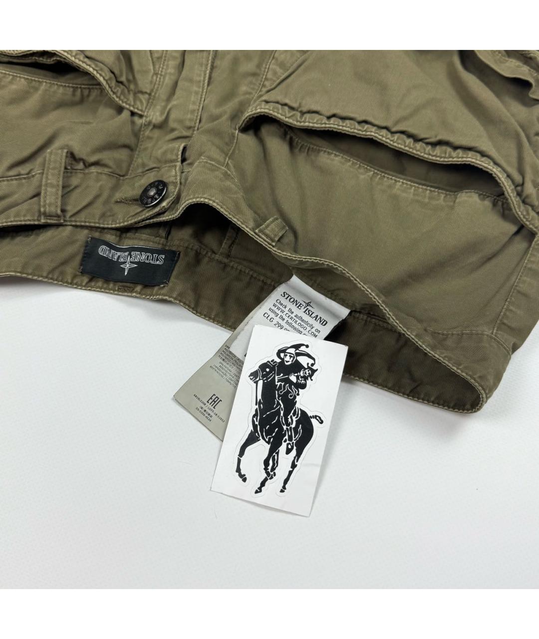 STONE ISLAND SHADOW PROJECT Хаки хлопковые шорты, фото 5