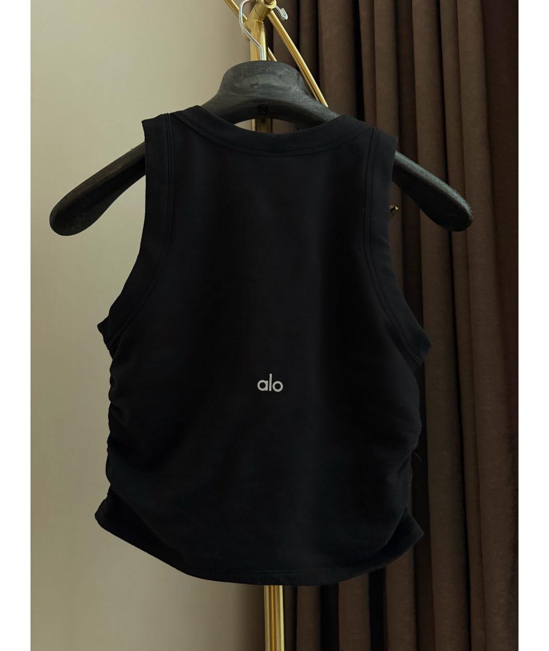 ALO YOGA Черная майка, фото 3