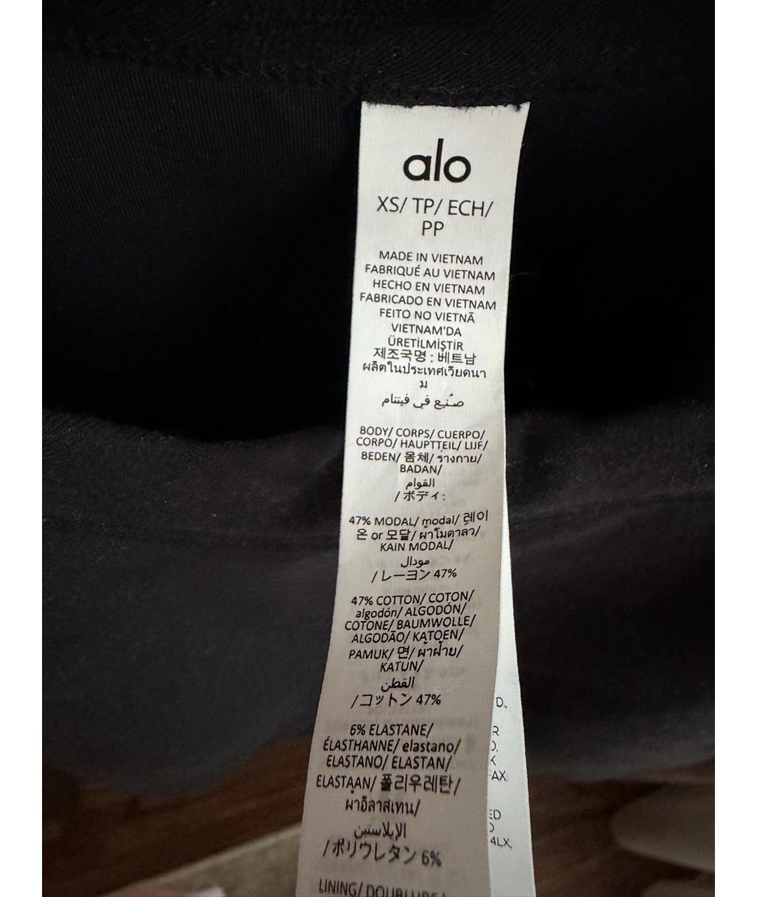 ALO YOGA Черная майка, фото 4