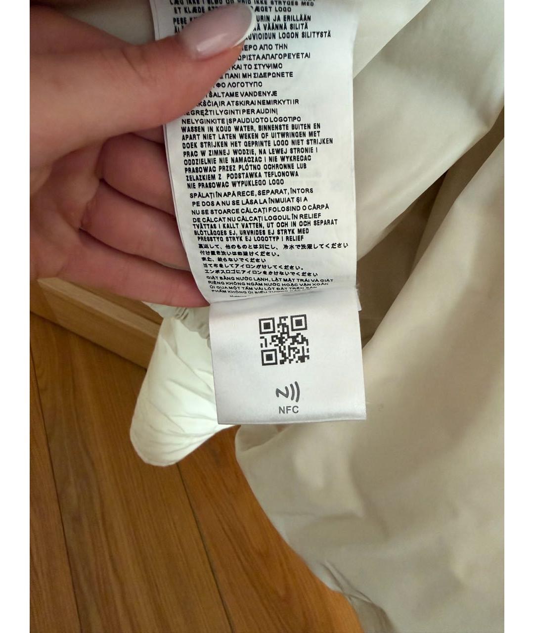 MIU MIU Бежевый полиэстеровый пуховик, фото 6