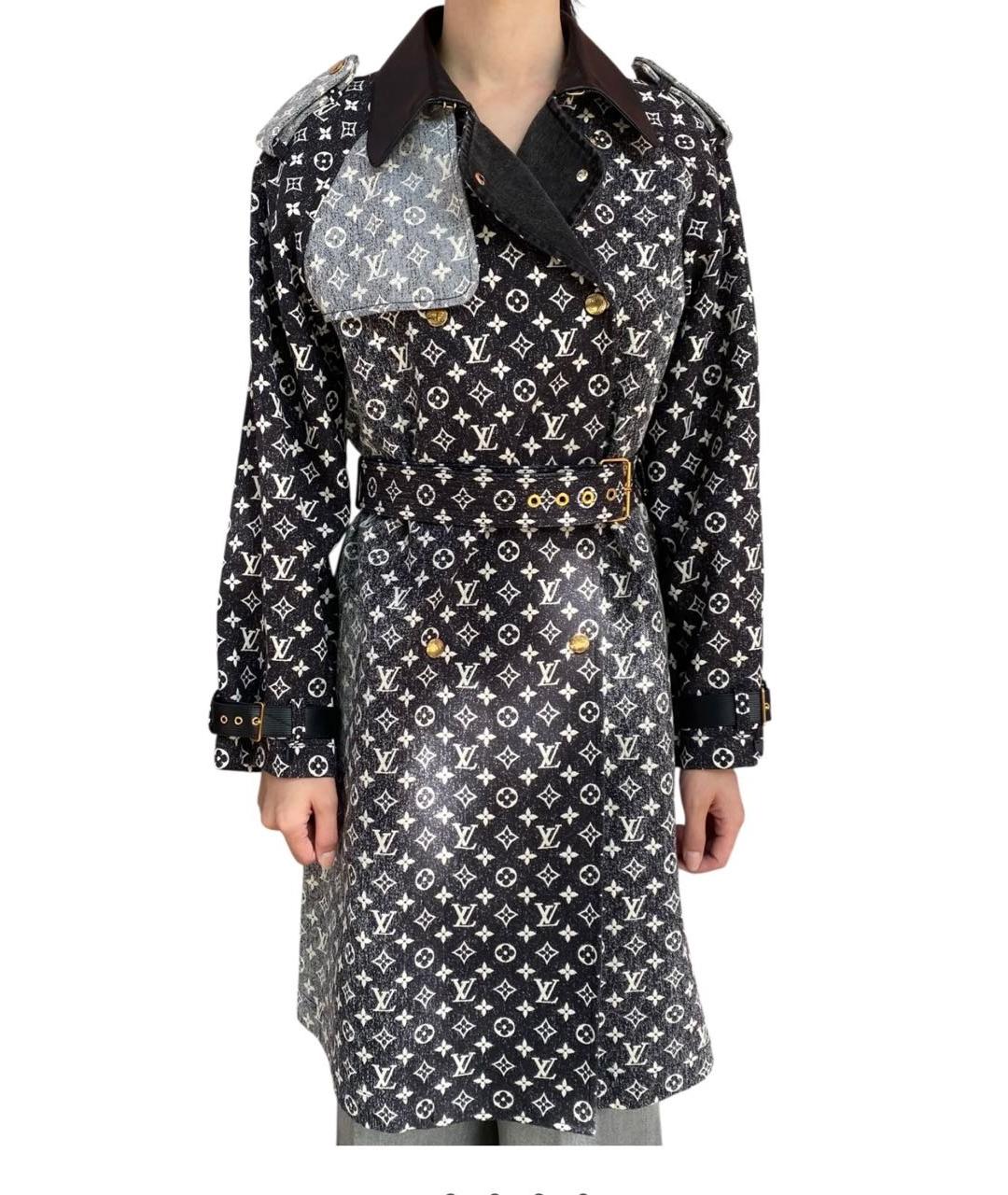 LOUIS VUITTON Серый хлопковый тренч/плащ, фото 5