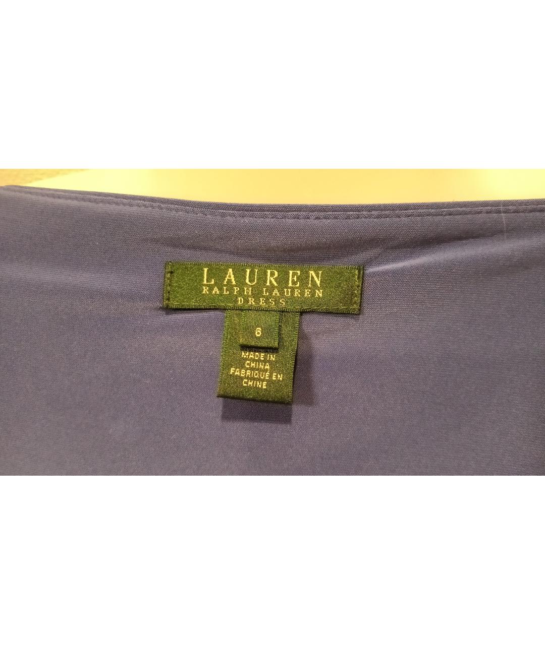 RALPH LAUREN COLLECTION Фиолетовое синтетическое коктейльное платье, фото 3