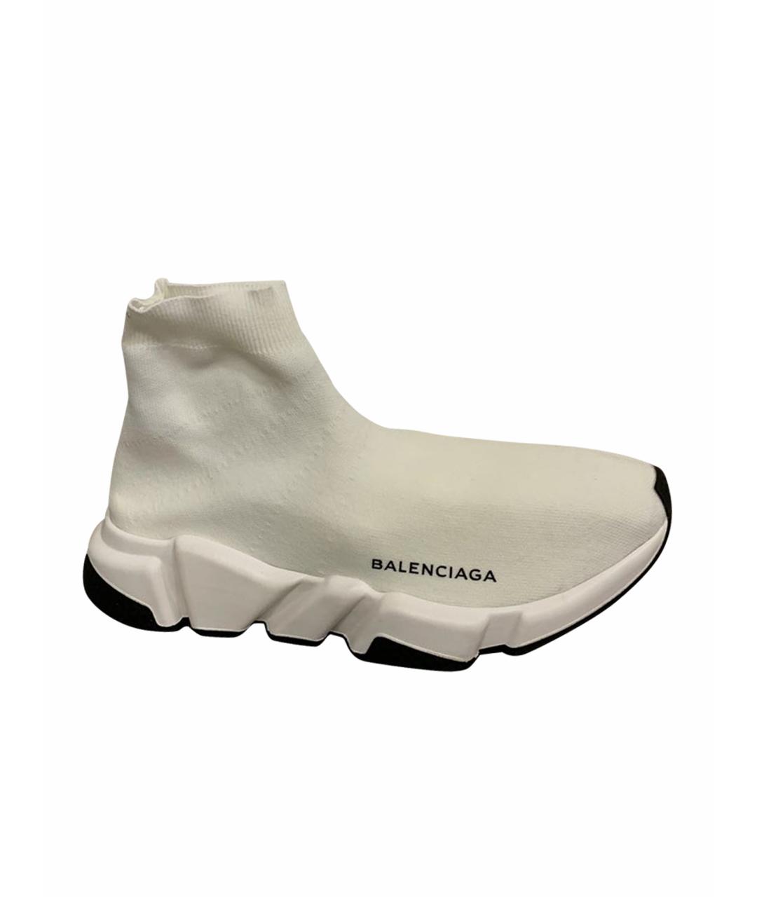 BALENCIAGA Белые текстильные кроссовки, фото 1