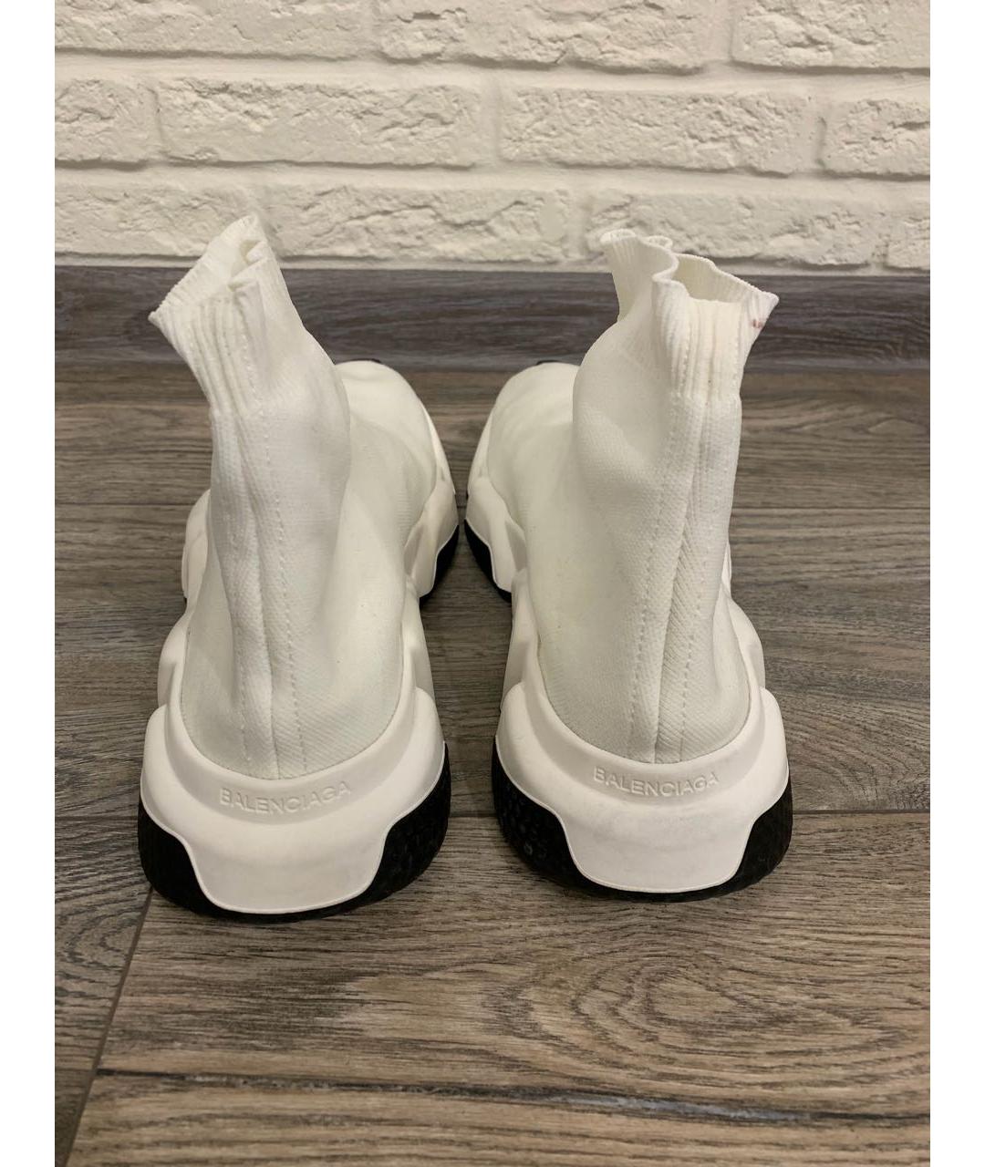 BALENCIAGA Белые текстильные кроссовки, фото 3