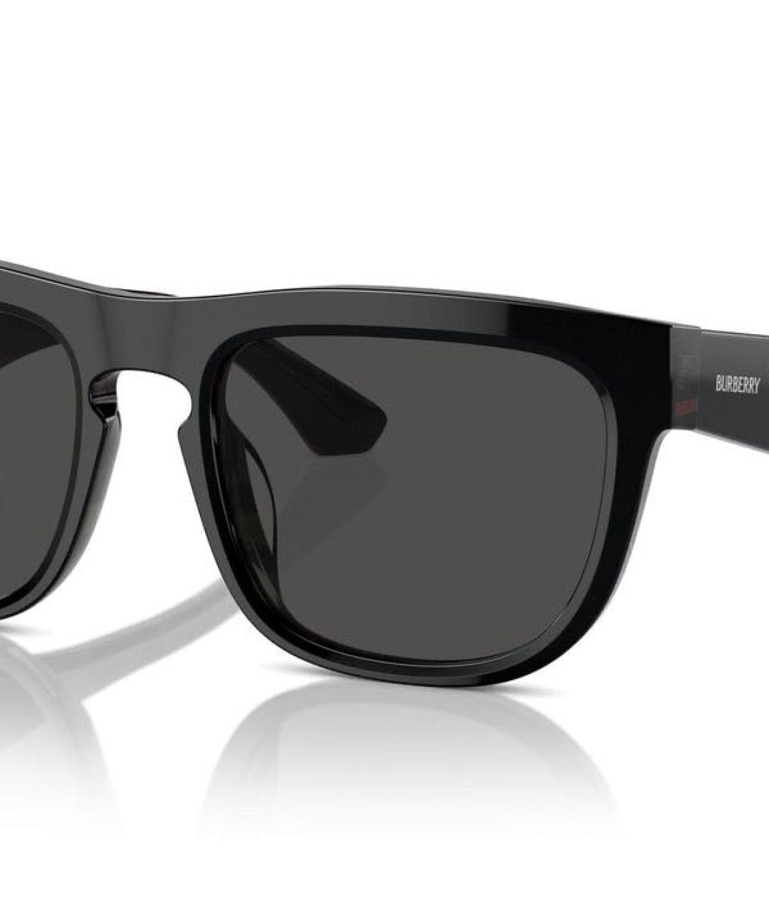 BURBERRY Черные пластиковые солнцезащитные очки, фото 3