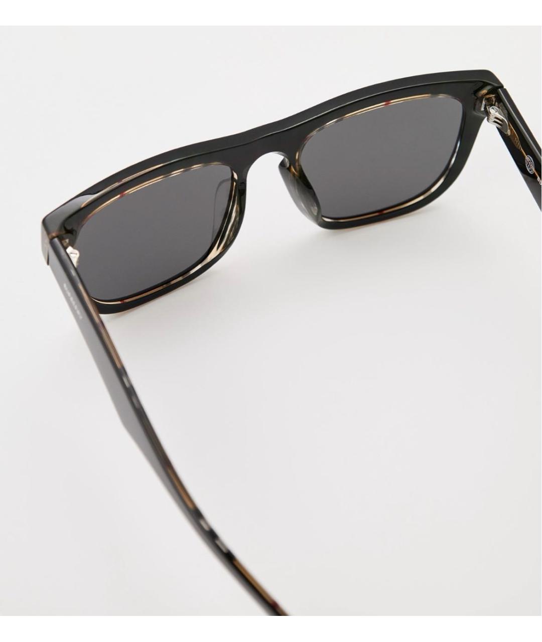 BURBERRY Черные пластиковые солнцезащитные очки, фото 5