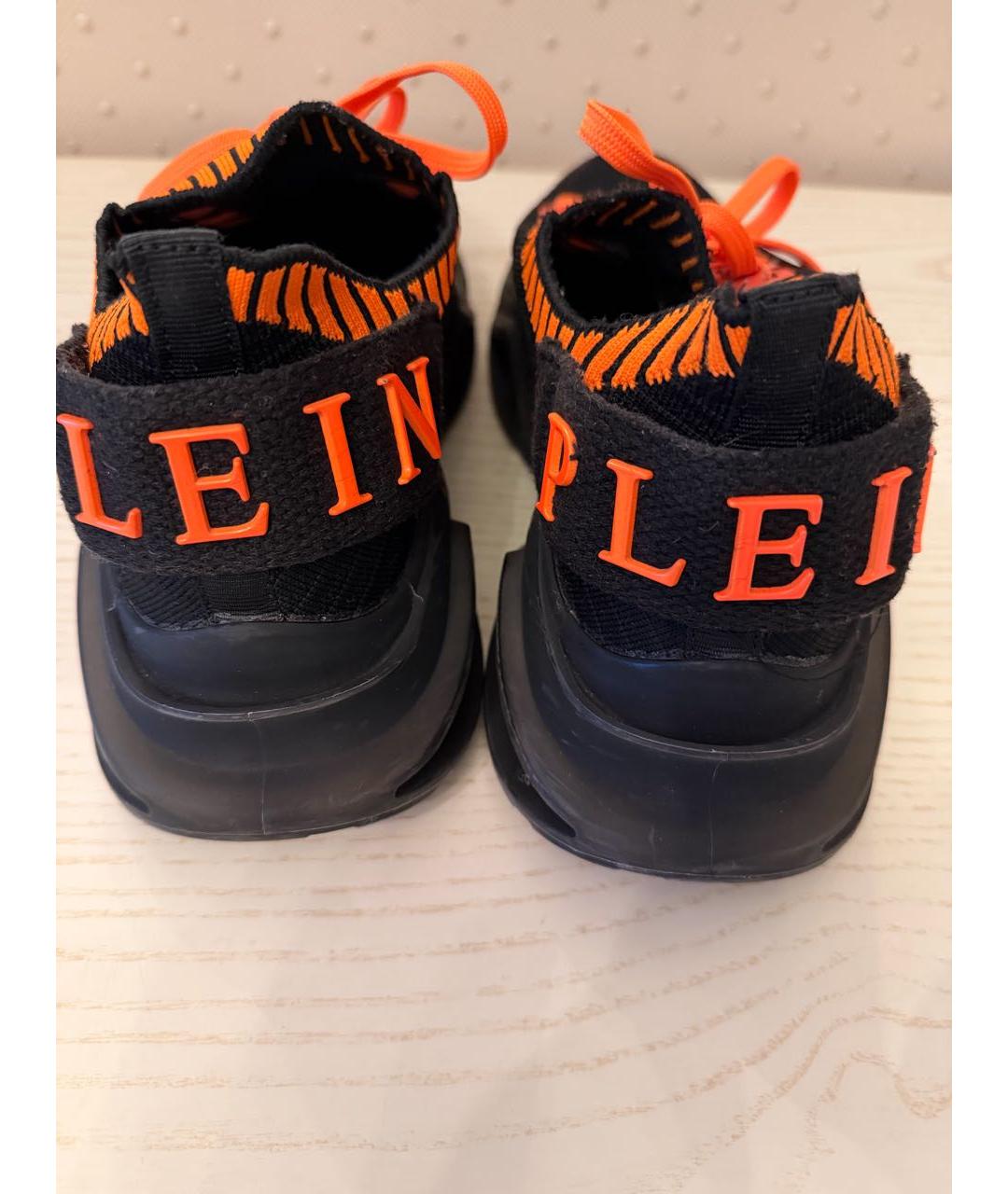 PHILIPP PLEIN Черные текстильные кроссовки, фото 3