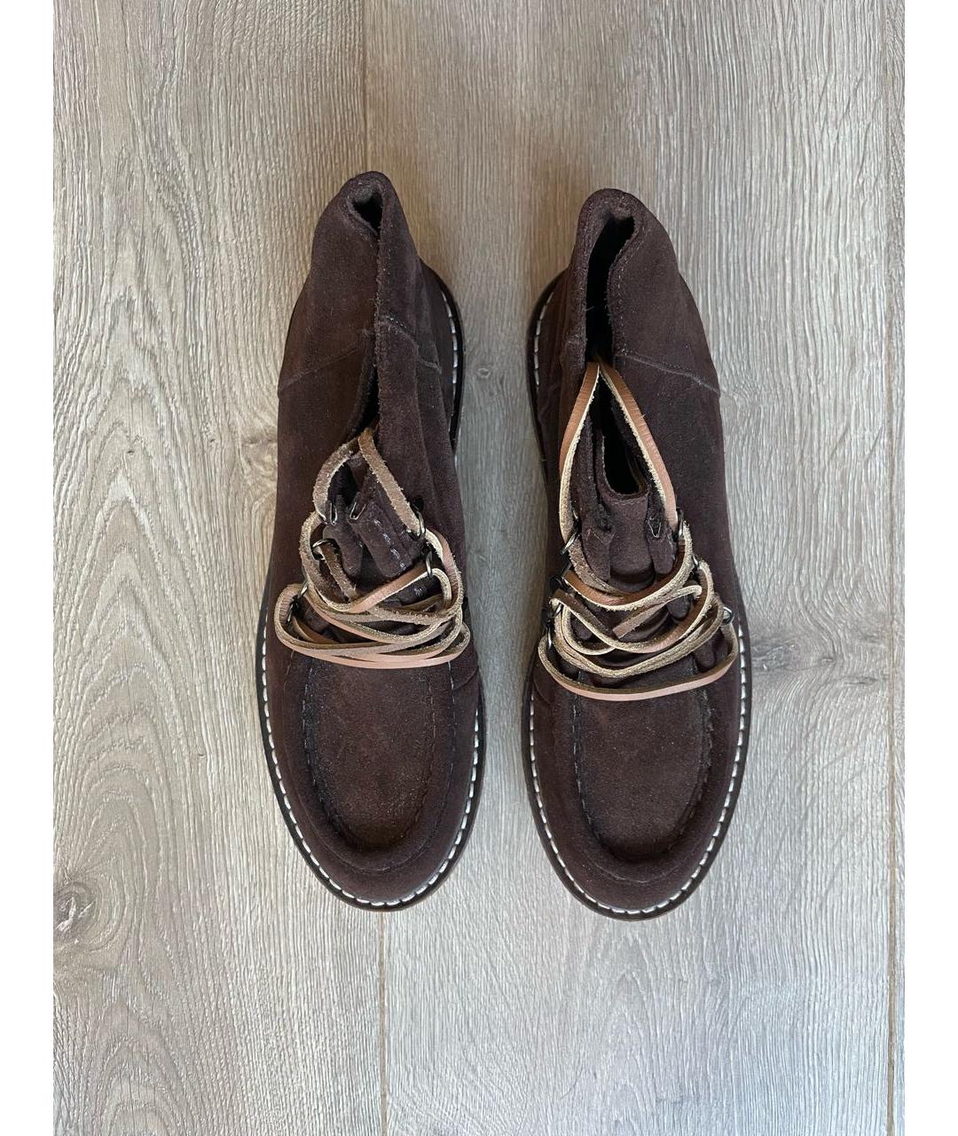 WEEKEND MAX MARA Коричневые замшевые ботинки, фото 2