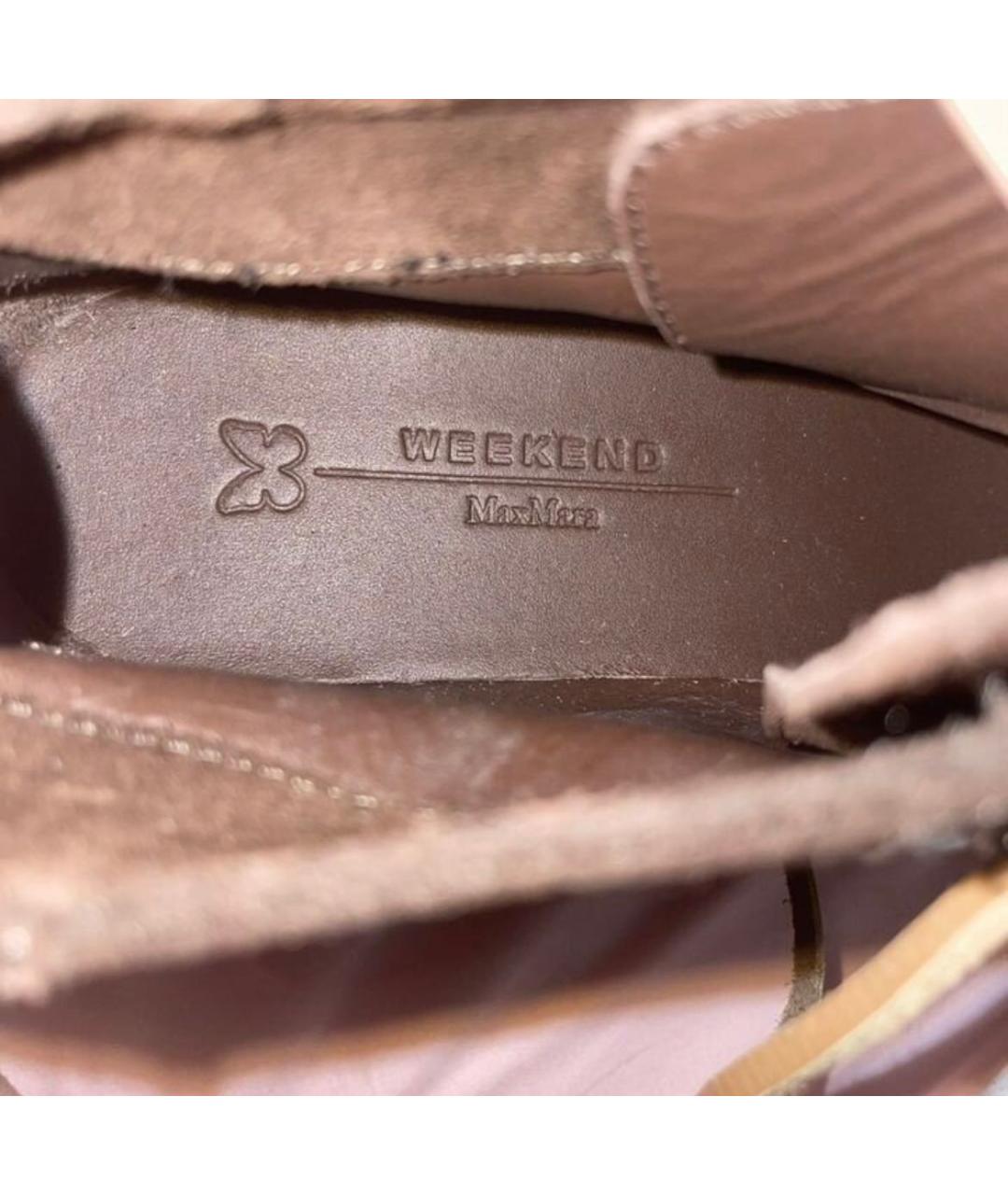 WEEKEND MAX MARA Коричневые замшевые ботинки, фото 7