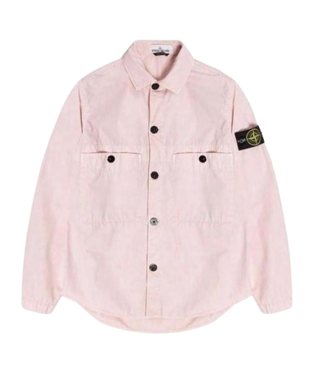 STONE ISLAND Коралловая хлопковая кэжуал рубашка, фото 1