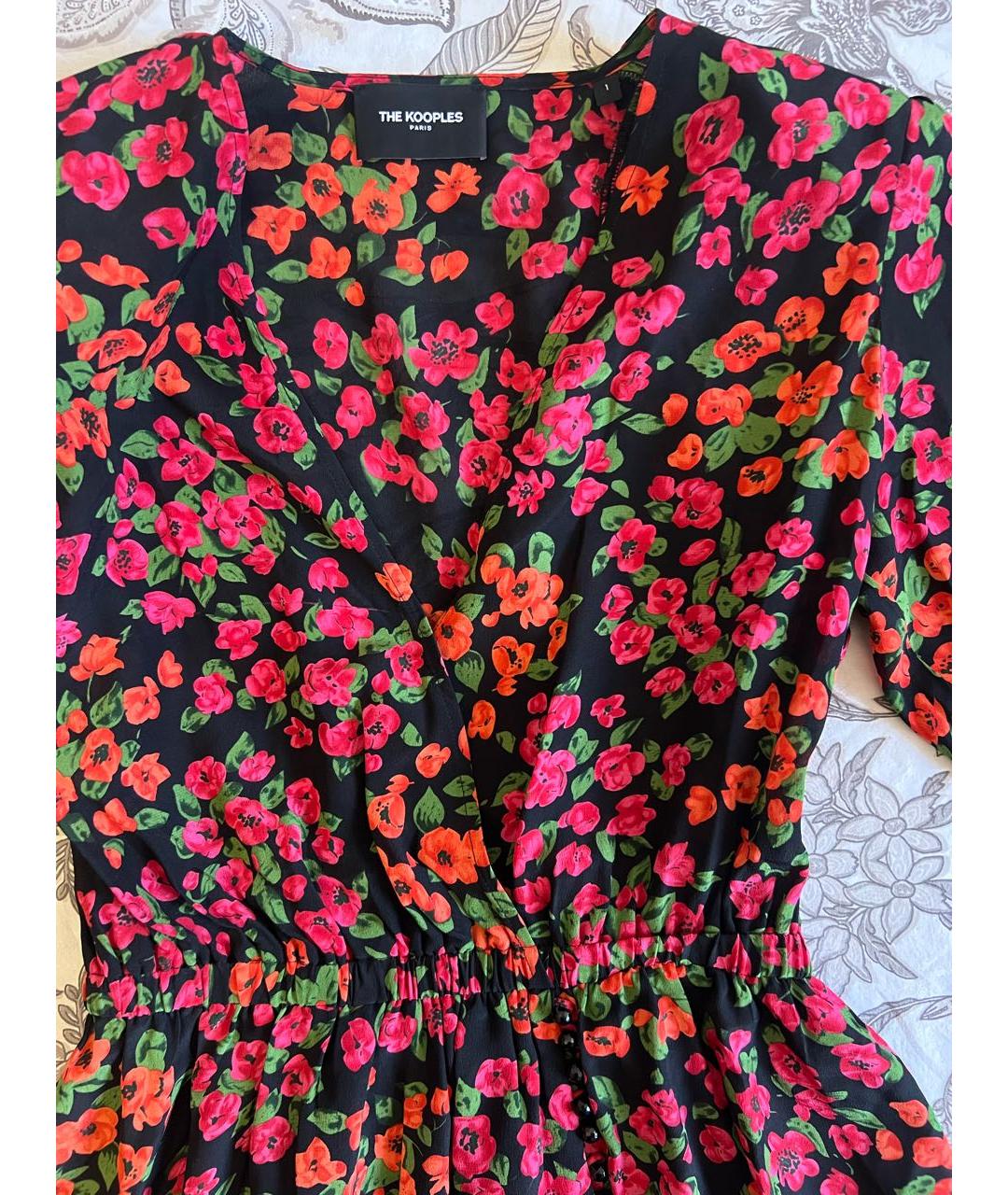 THE KOOPLES Мульти шелковое коктейльное платье, фото 2